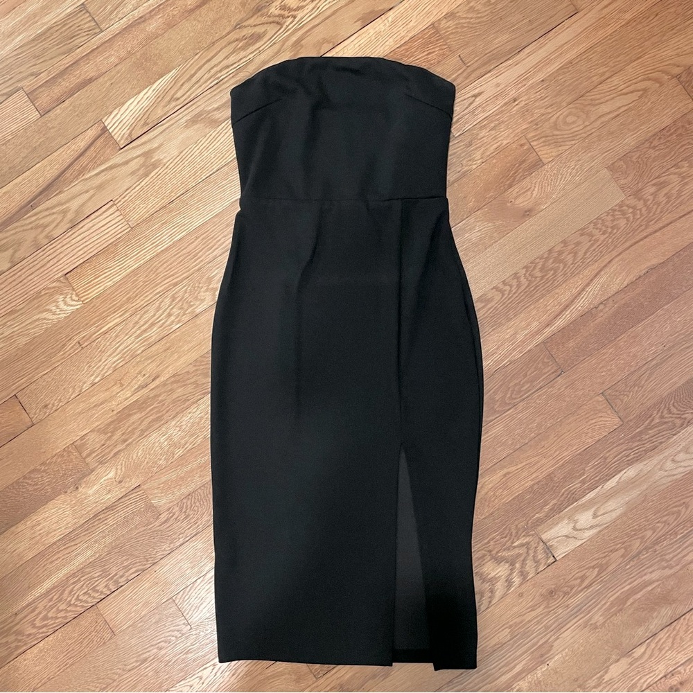 Petal & Pup Strapless Black Dress, Size 6